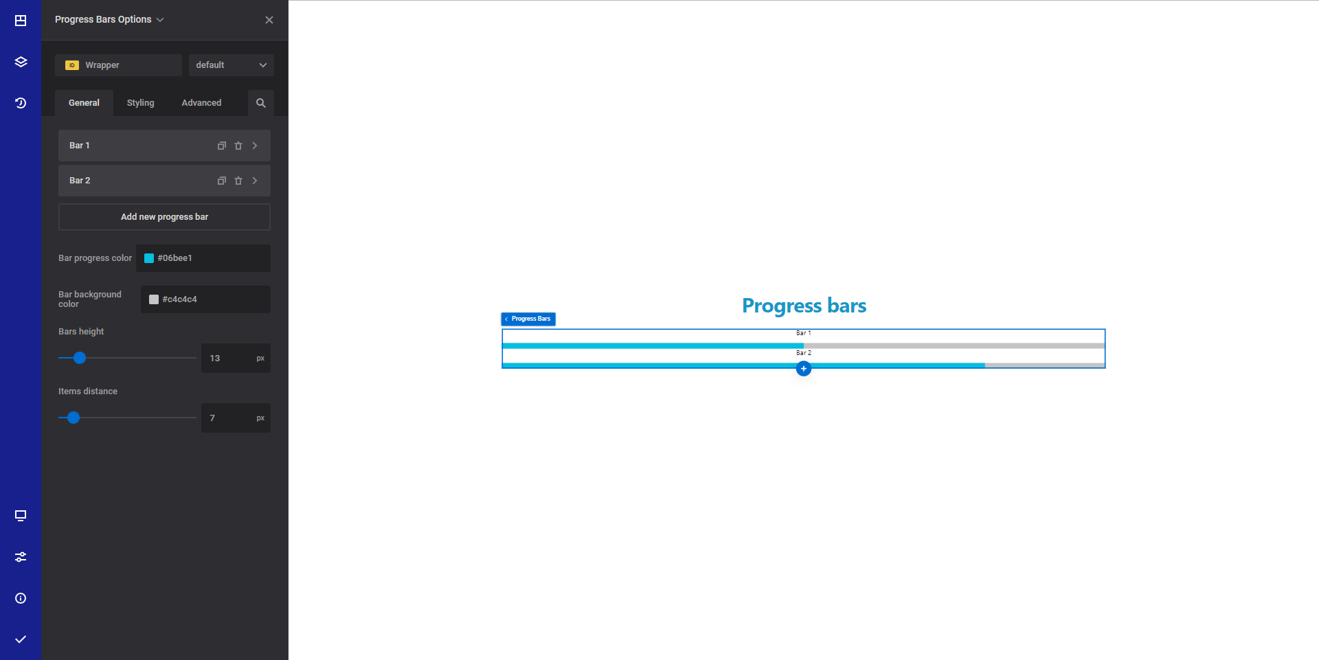 Progress bars element